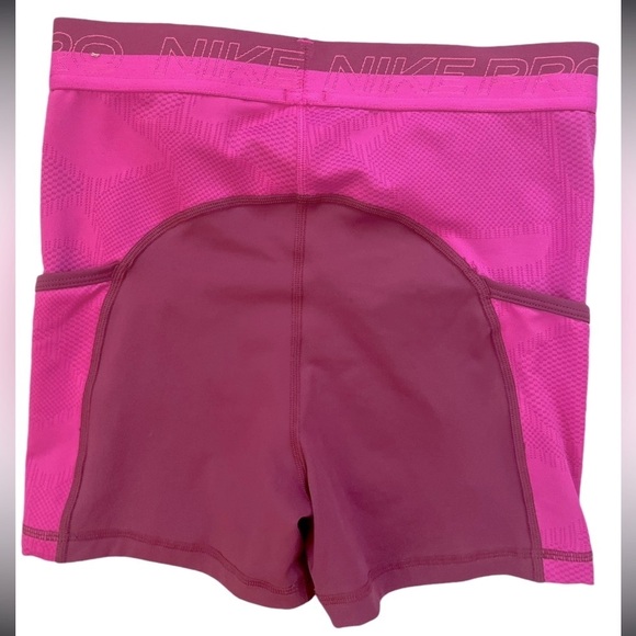 Nike Pro Dri-FIT Compression Bike Shorts Pink/Burgundy Women’s Size Small - Picture 4 of 4